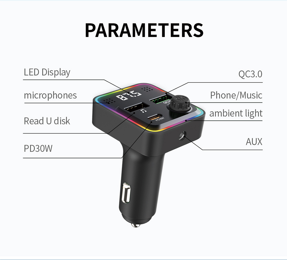 Ambient Colorful light Car Charger