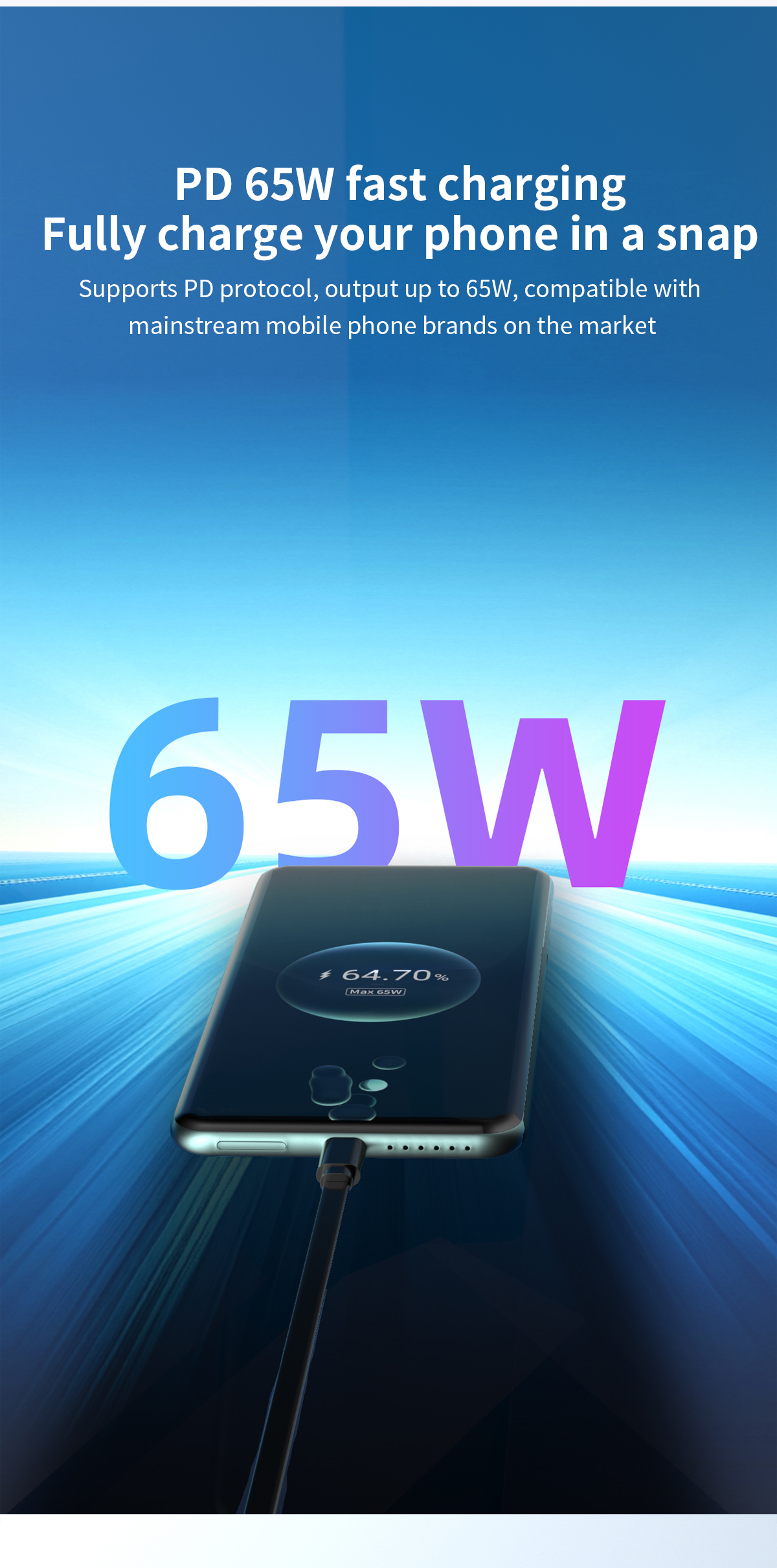 Wireless charger for Apple Watch with retractable type C cable