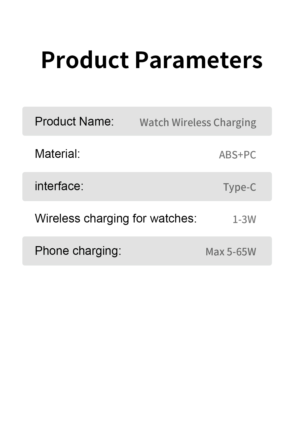 Wireless charger for Apple Watch with retractable type C cable