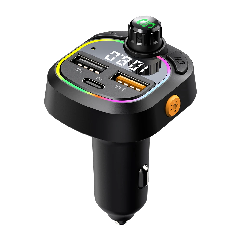 Bluetooth FM Transmitters  & Ambient Colorful light Car Charger