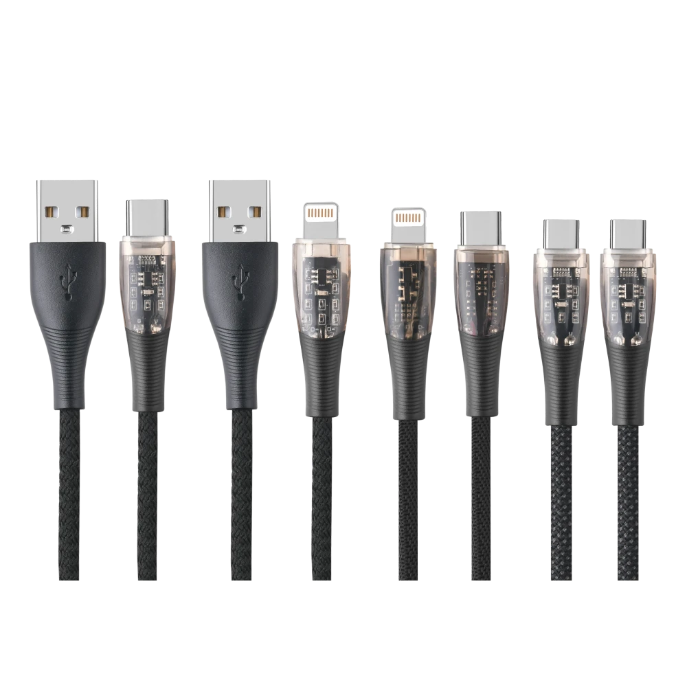 Nylon or PVC cable with transparent cover