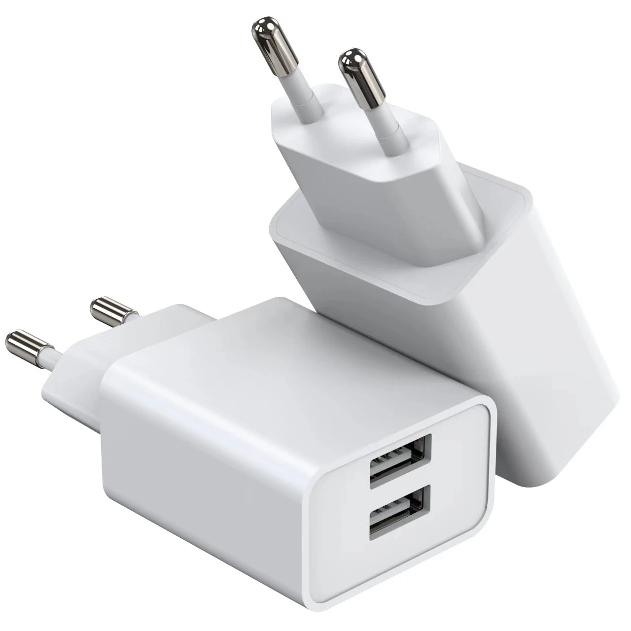 wall charger  2хUSB 2,1A black white