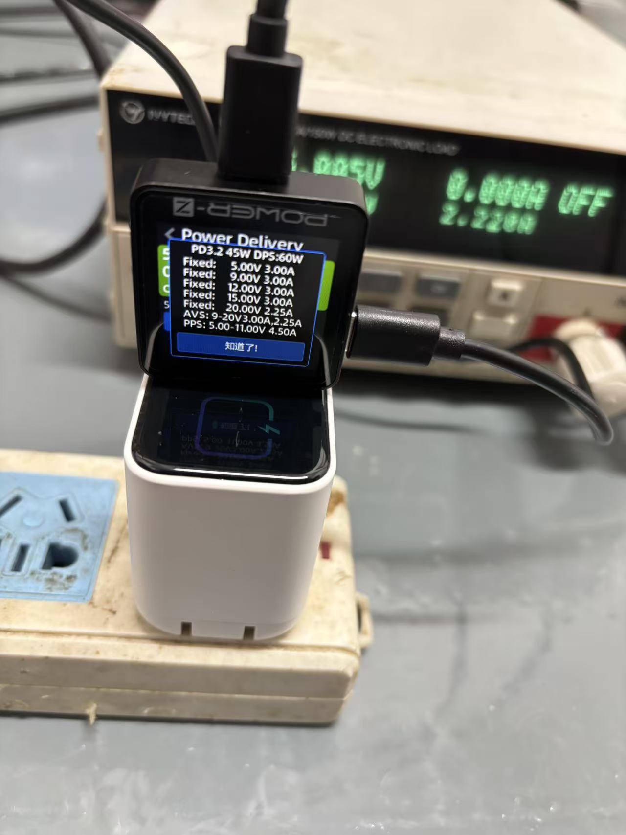 Wall charger 45W with TFT and AVS